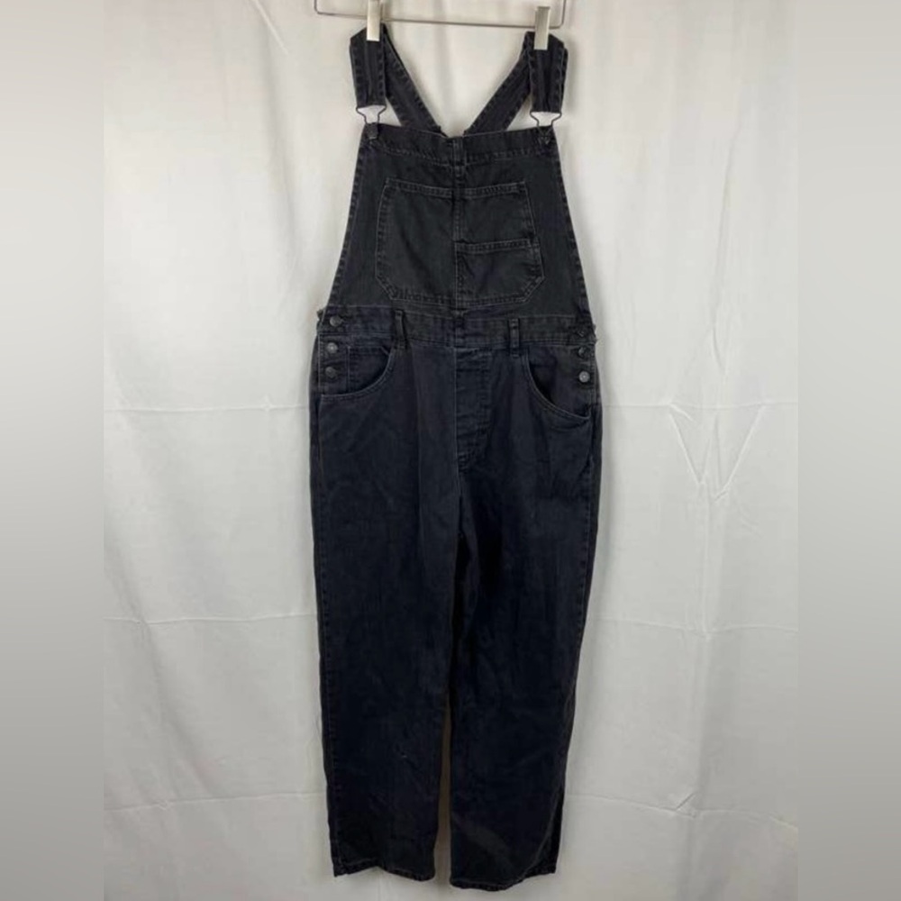 We the Free People Ziggy Denim Overall Straight Leg Black OB1194412 Size L